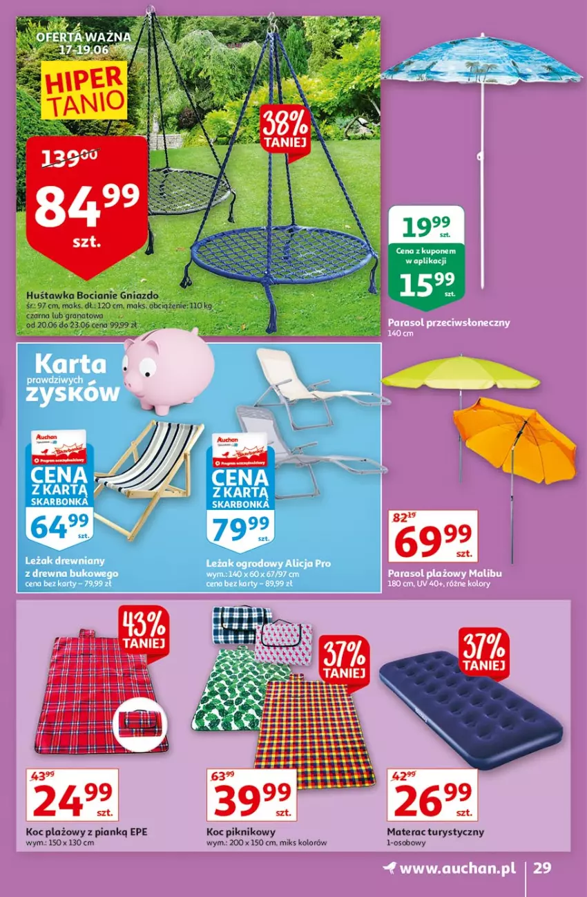 Gazetka promocyjna Auchan - Hiper Emocje Hipermarkety - ważna 17.06 do 23.06.2021 - strona 29 - produkty: Koc, Materac, Tera