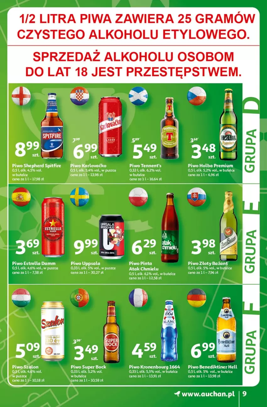 Gazetka promocyjna Auchan - Hiper Emocje Hipermarkety - ważna 17.06 do 23.06.2021 - strona 9 - produkty: Fa, Gra, Piwa, Piwo