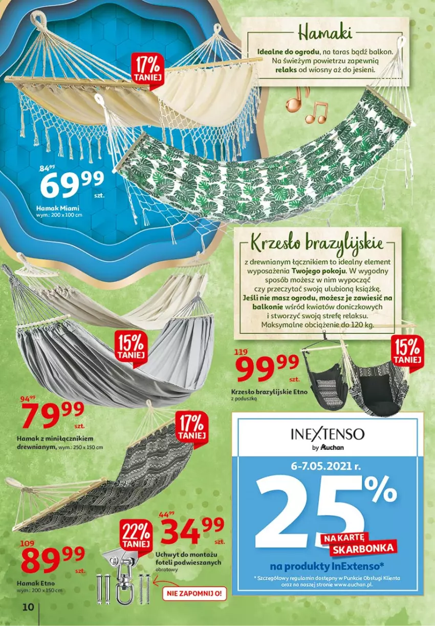 Gazetka promocyjna Auchan - 25 Urodziny – Życzymy Wszystkiego Słonecznego - ważna 06.05 do 15.05.2021 - strona 10 - produkty: Fotel, Hama, Krzesło