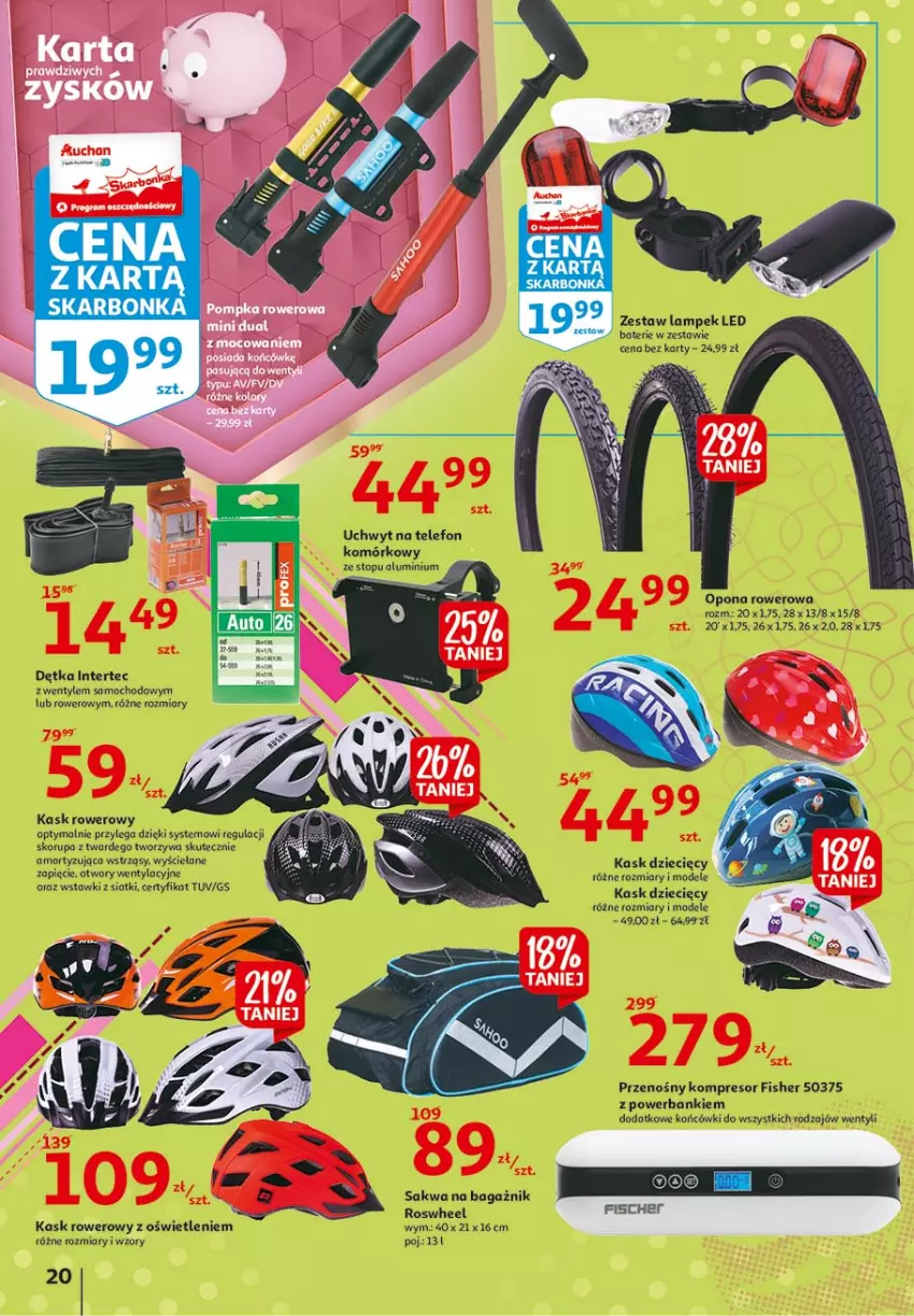 Gazetka promocyjna Auchan - 25 Urodziny – Życzymy Wszystkiego Słonecznego - ważna 06.05 do 15.05.2021 - strona 20 - produkty: Dzieci, Kask, Kompresor, Powerbank, Rower, Telefon, Top