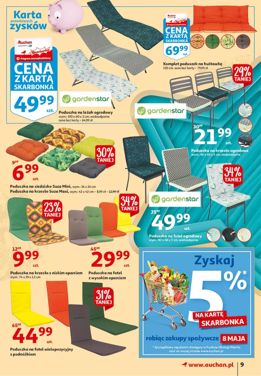 Gazetka promocyjna Auchan - 25 Urodziny – Życzymy Wszystkiego Słonecznego - ważna 06.05 do 15.05.2021 - strona 9 - produkty: Fotel, Krzesło, Poduszka, Por, Siedzisko, Sok