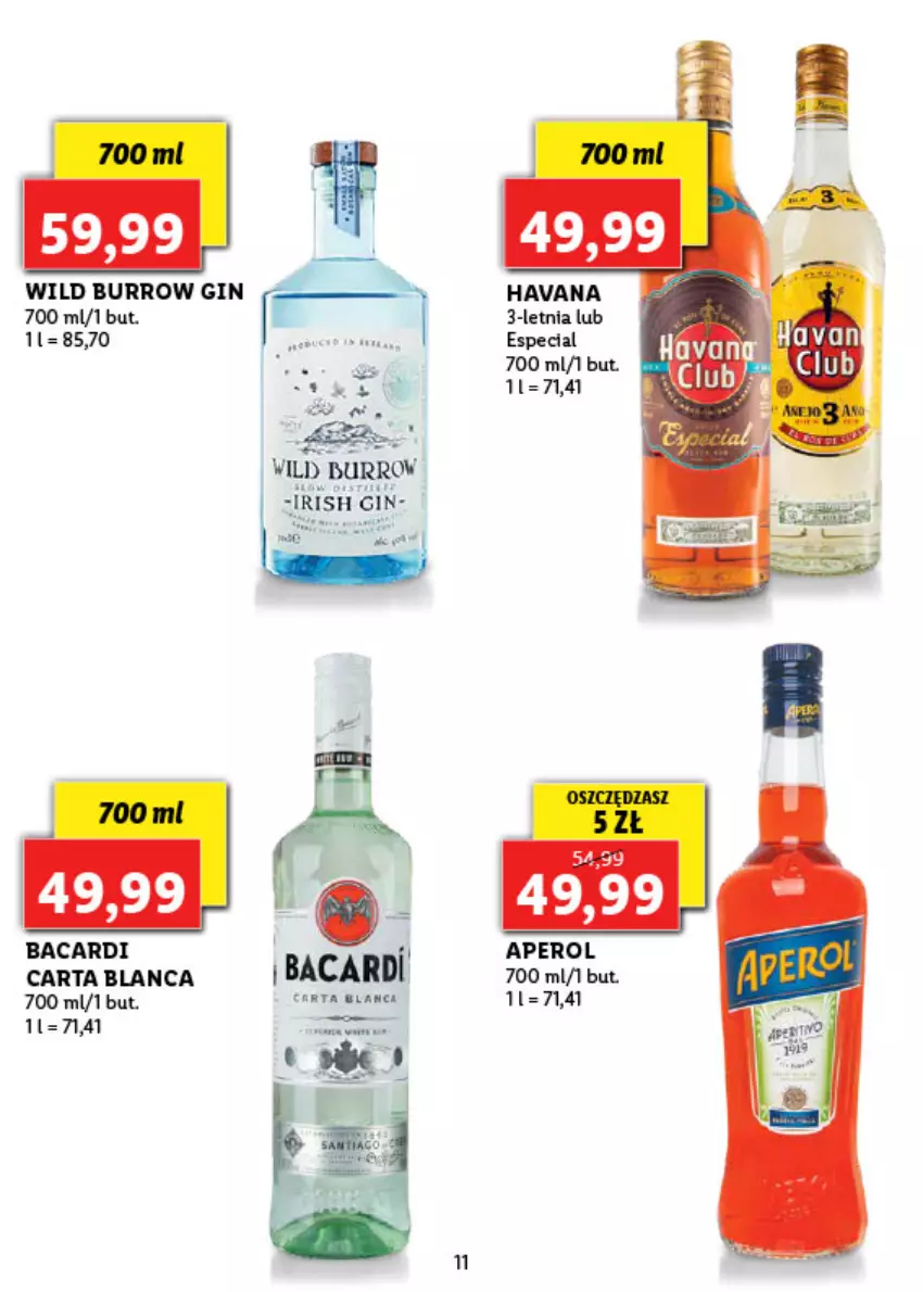 Gazetka promocyjna Lidl - Alkohole mocne - ważna 19.04 do 13.06.2021 - strona 11 - produkty: Bacardi, Gin