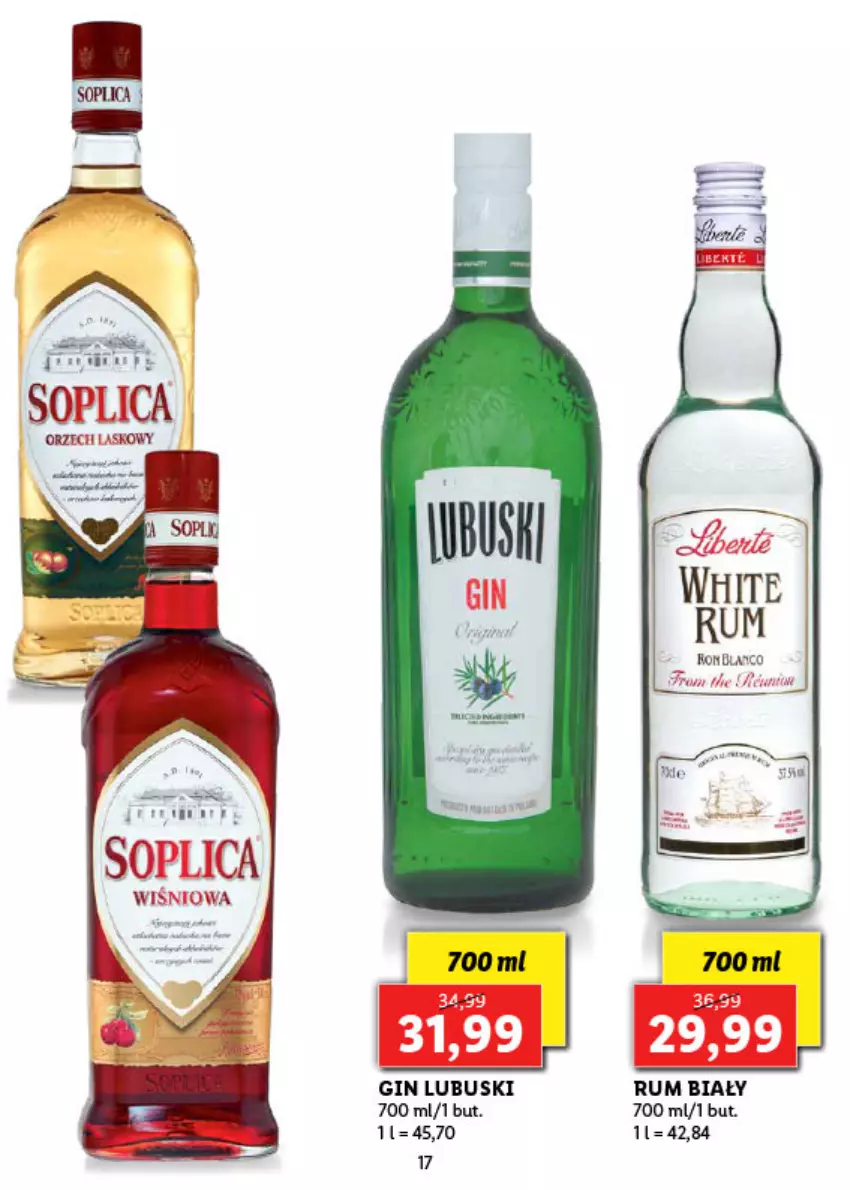 Gazetka promocyjna Lidl - Alkohole mocne - ważna 19.04 do 13.06.2021 - strona 17 - produkty: Gin, Rum, Soplica