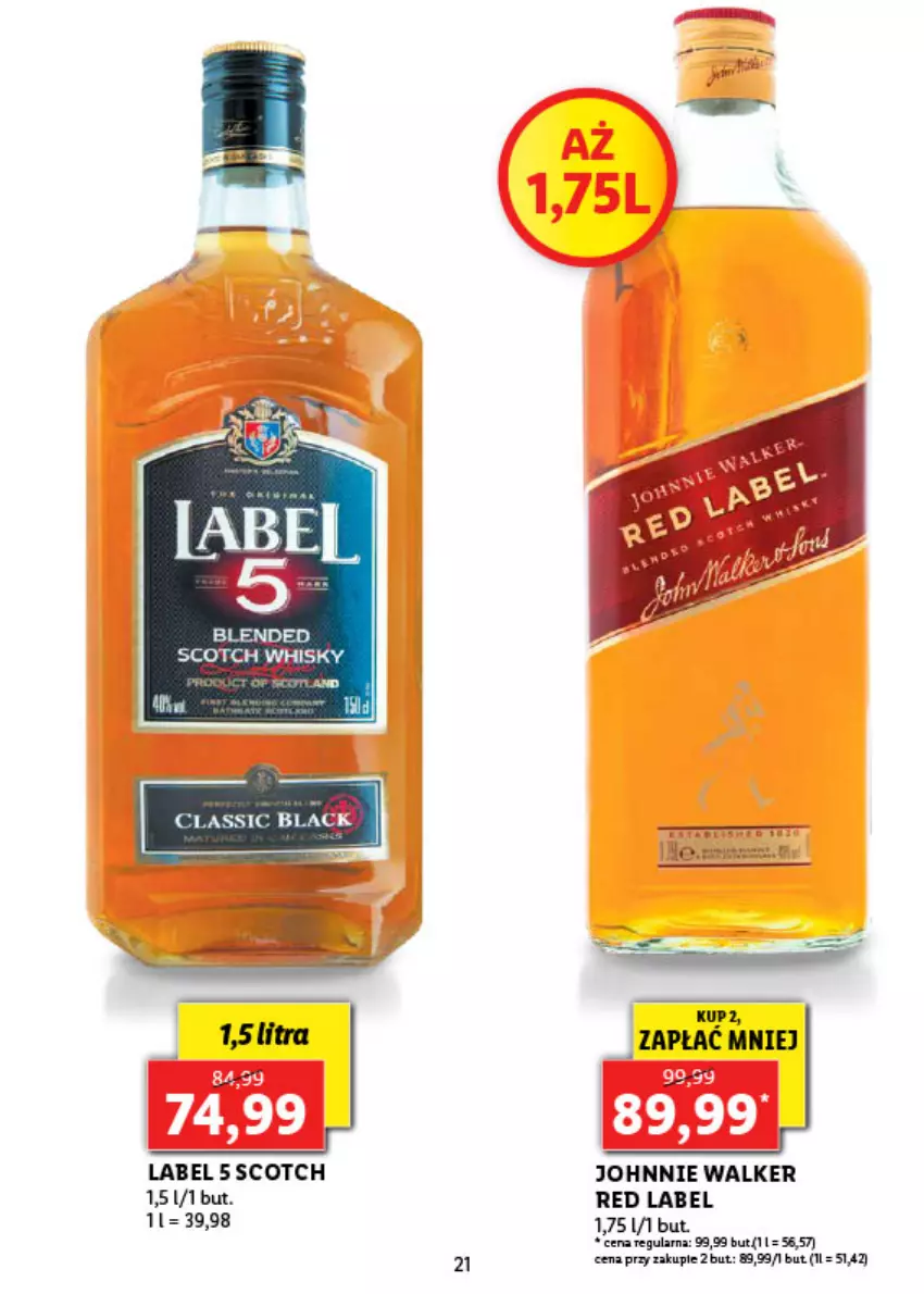 Gazetka promocyjna Lidl - Alkohole mocne - ważna 19.04 do 13.06.2021 - strona 21 - produkty: Johnnie Walker, Ser, Whisky