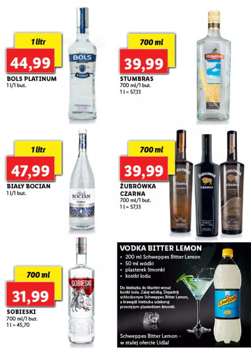 Gazetka promocyjna Lidl - Alkohole mocne - ważna 19.04 do 13.06.2021 - strona 3 - produkty: Biały Bocian, Bols, Martini, Plasterki, Schweppes, Taca