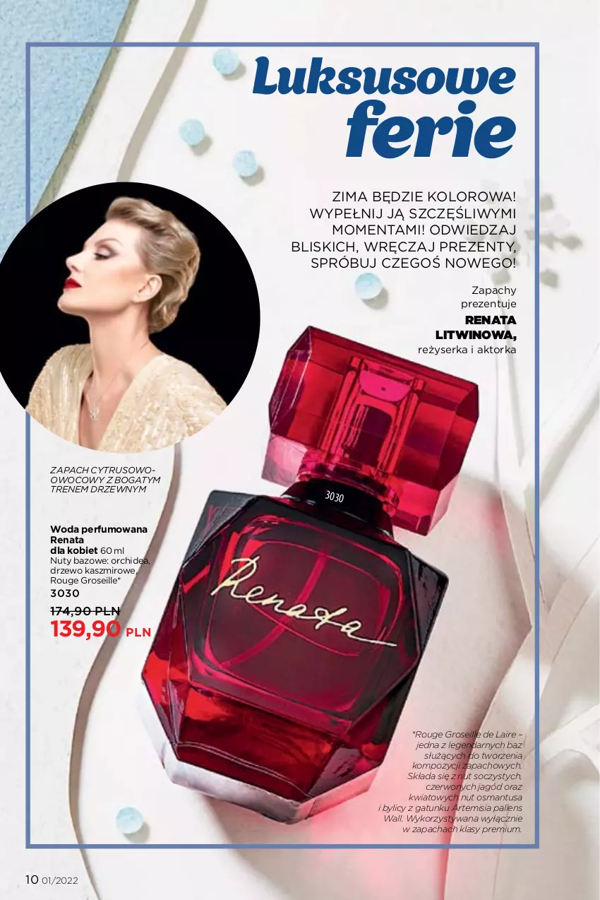 Gazetka promocyjna Faberlic - ważna 27.12.2022 do 16.01.2023 - strona 10 - produkty: Nuty, Orka, Perfum, Ser, Wino, Woda, Woda perfumowana