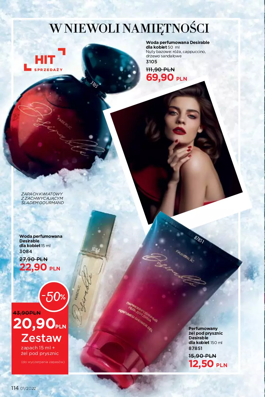 Gazetka promocyjna Faberlic - ważna 27.12.2022 do 16.01.2023 - strona 114 - produkty: Cappuccino, Nuty, Perfum, Róża, Sandał, Woda, Woda perfumowana