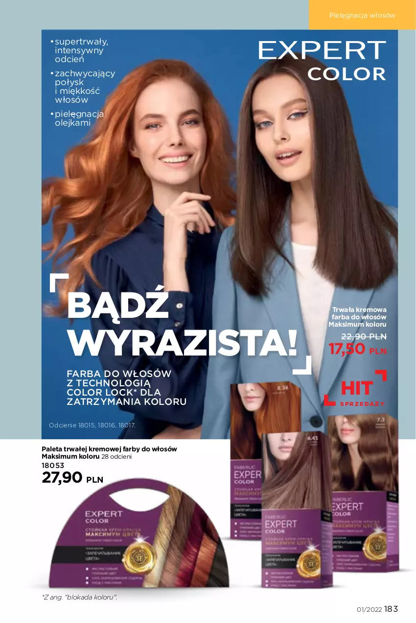 Gazetka promocyjna Faberlic - ważna 27.12.2022 do 16.01.2023 - strona 183 - produkty: Cień, Fa, Farba do włosów, Olej, Paleta, Pielęgnacja włosów