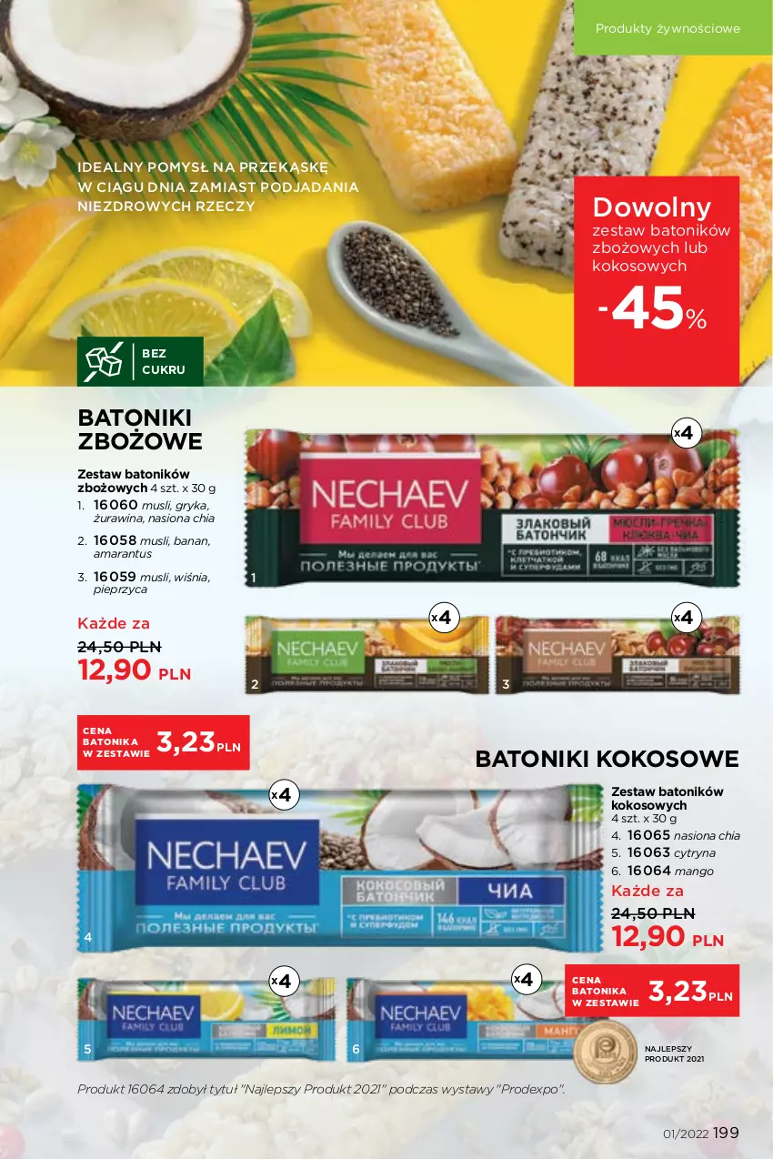 Gazetka promocyjna Faberlic - ważna 27.12.2022 do 16.01.2023 - strona 199 - produkty: Baton, Chia, Gry, Kokos, Mango, Mus, Pieprz, Tonik