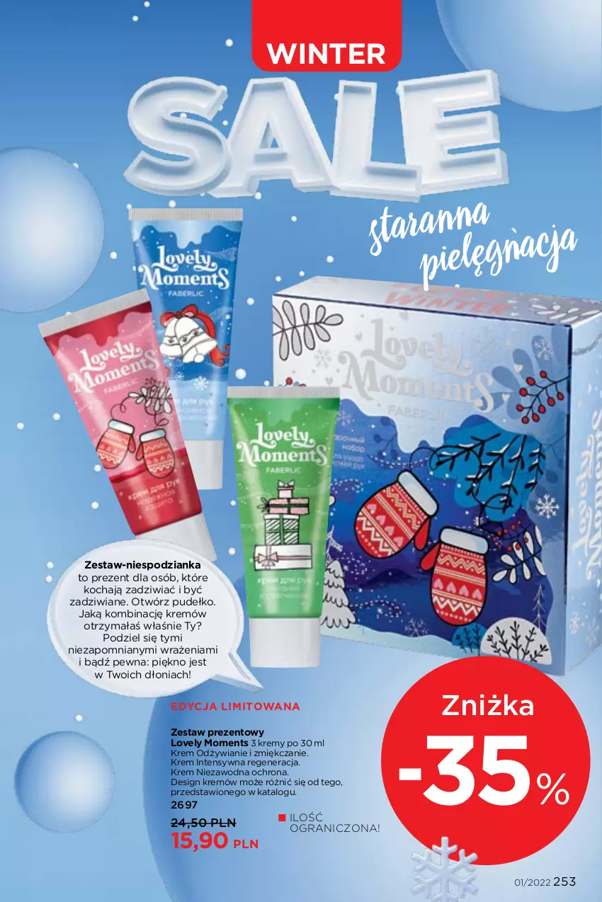 Gazetka promocyjna Faberlic - ważna 27.12.2022 do 16.01.2023 - strona 253 - produkty: Gra, Koc, Lovely, Moments, Pudełko, Zestaw prezentowy