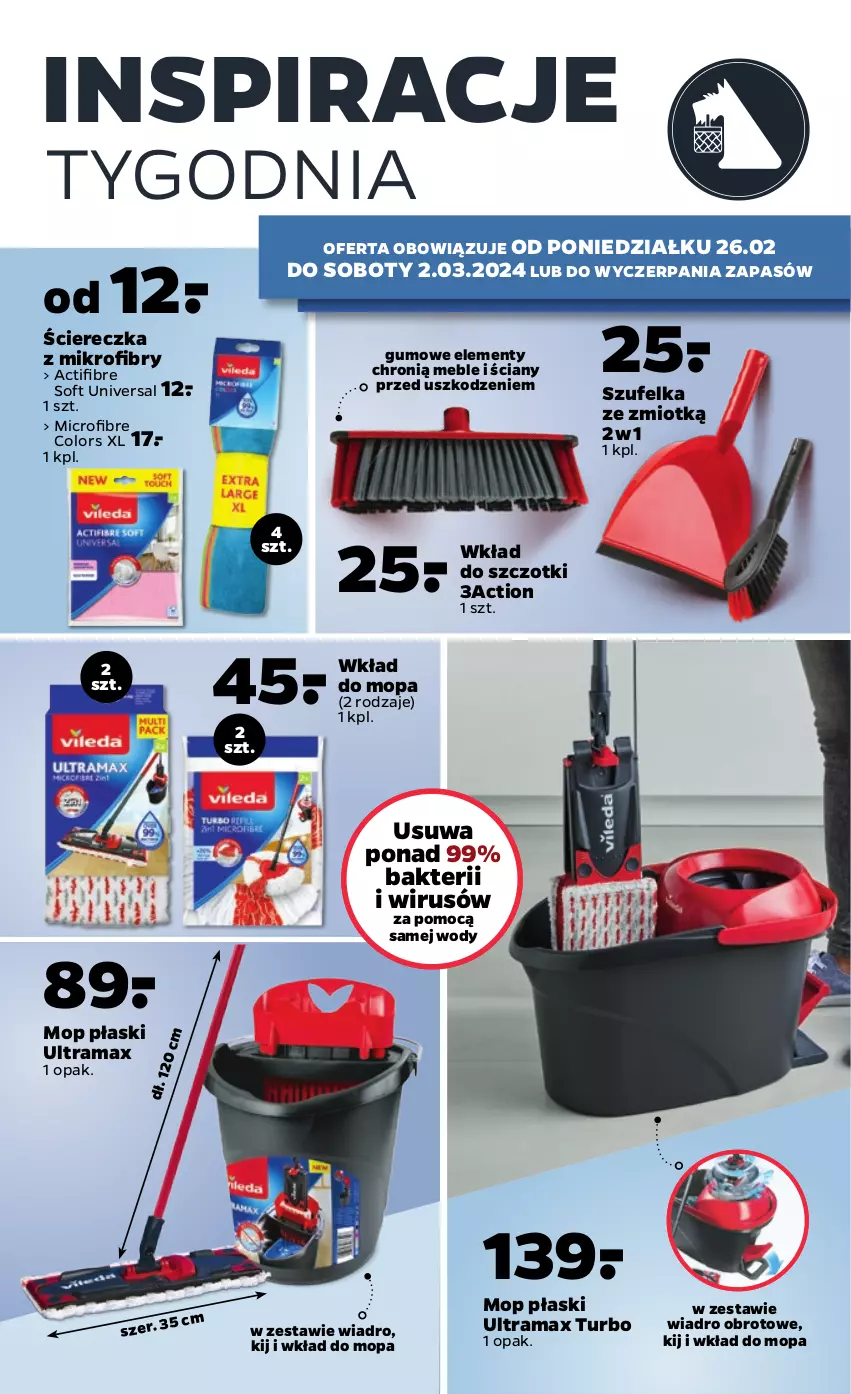 Gazetka promocyjna Netto - Akcesoria i dodatki - ważna 26.02 do 02.03.2024 - strona 2 - produkty: Meble, Mop, Rama, Szufelka, Wiadro, Wkład do mopa