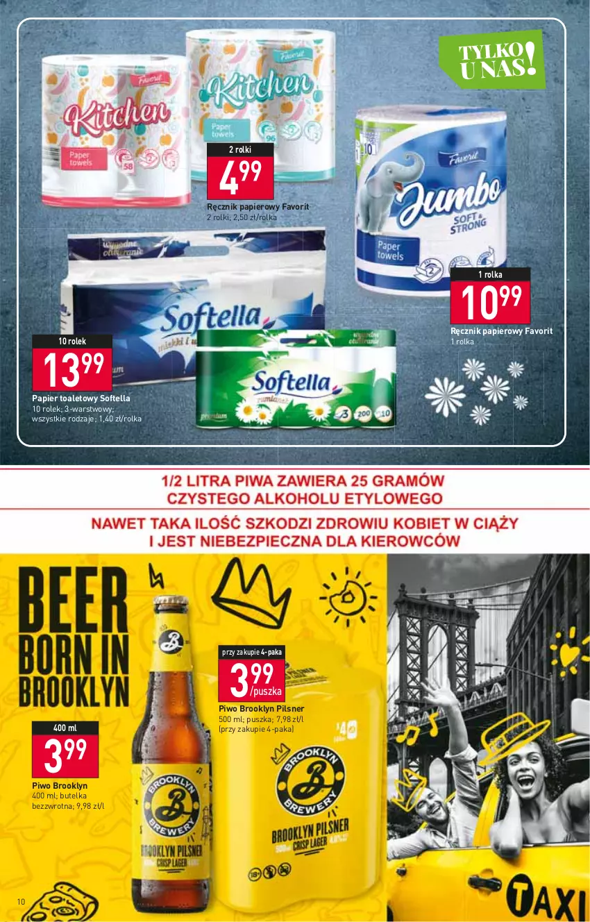 Gazetka promocyjna Stokrotka - Market - ważna 11.08 do 17.08.2022 - strona 10 - produkty: Fa, Papier, Papier toaletowy, Piwo, Ręcznik, Rolki