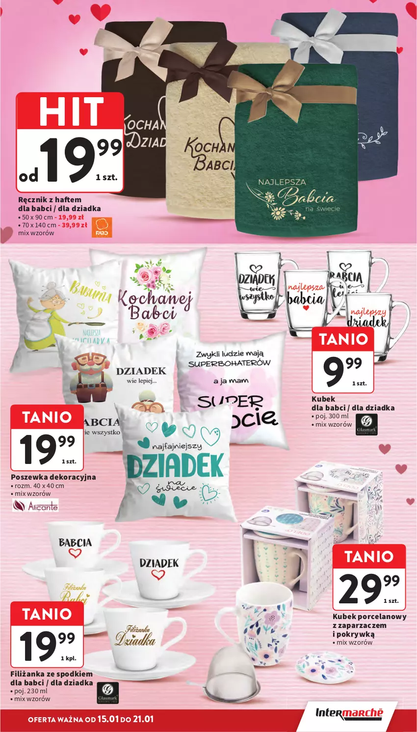 Gazetka promocyjna Intermarche - Gazetka Intermarche - ważna 15.01 do 21.01.2026 - strona 11 - produkty: Filiżanka, Kubek, Por, Poszewka, Ręcznik, Zaparzacz