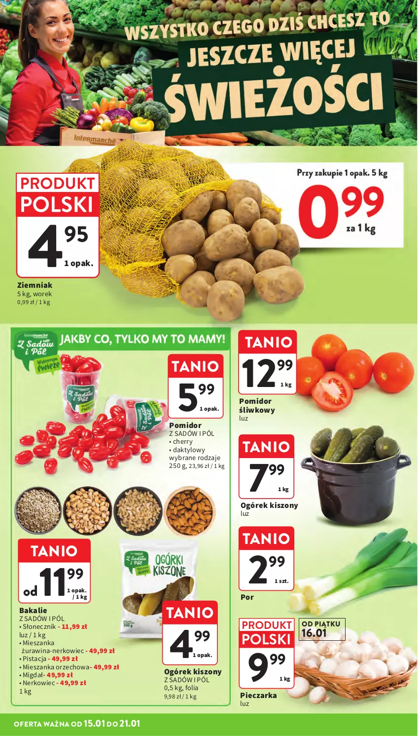 Gazetka promocyjna Intermarche - Gazetka Intermarche - ważna 15.01 do 21.01.2026 - strona 18 - produkty: Mieszanka orzechowa, Ogórek, Piec, Pieczarka, Por