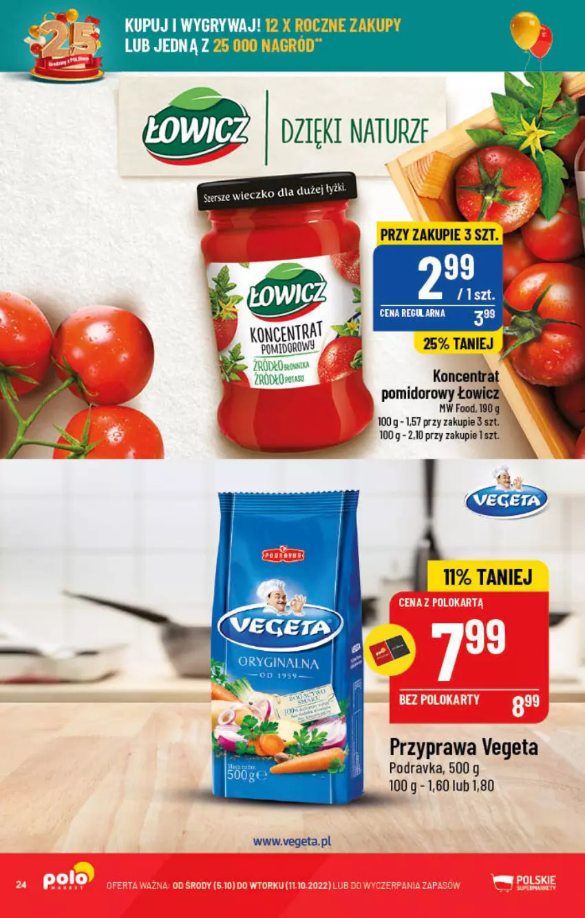 Gazetka promocyjna PoloMarket - Gazetka pomocyjna - ważna 05.10 do 11.10.2022 - strona 24 - produkty: Gry, Koncentrat pomidorowy, Podravka, Vegeta