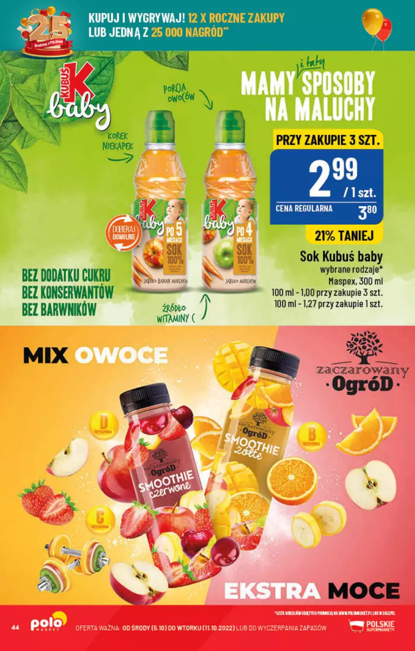 Gazetka promocyjna PoloMarket - Gazetka pomocyjna - ważna 05.10 do 11.10.2022 - strona 44 - produkty: Beko, Gra, Gry, Kubuś, Ogród, Ser, Sok