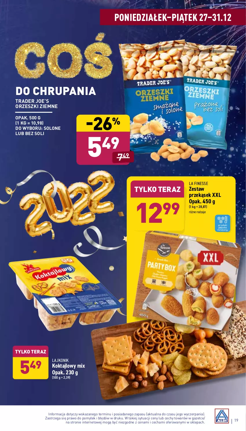 Gazetka promocyjna Aldi - Katalog spożywczy - ważna 27.12 do 31.12.2021 - strona 19 - produkty: Lajkonik, Orzeszki, Orzeszki ziemne, Tera