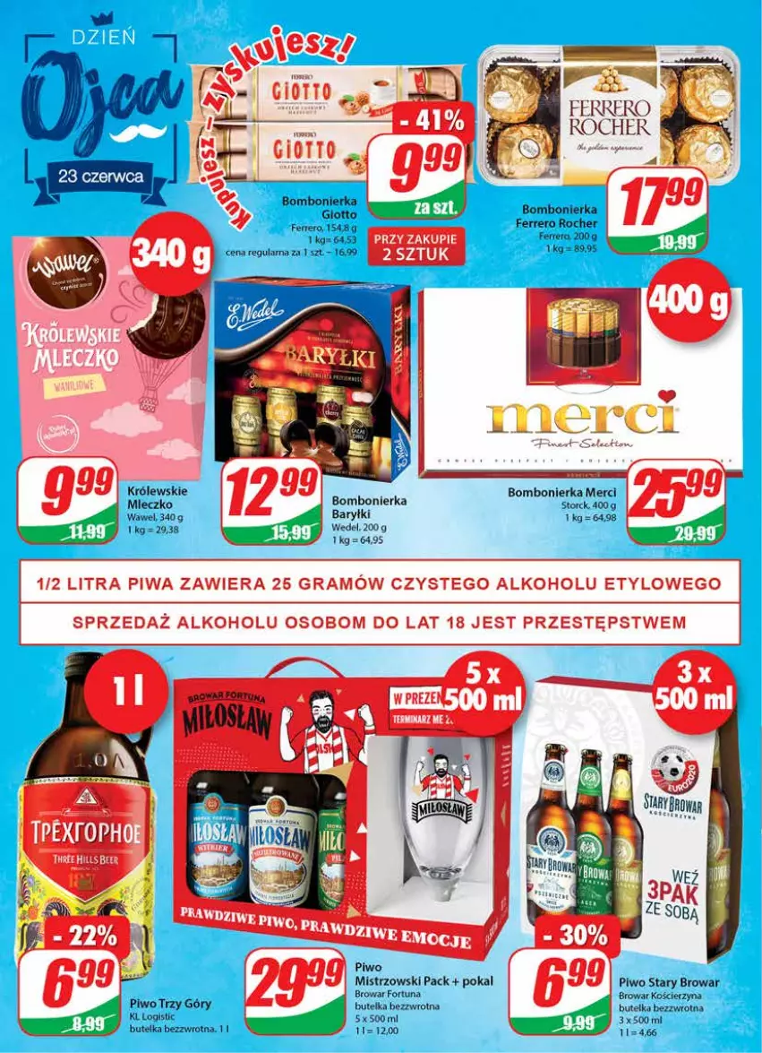 Gazetka promocyjna Dino - Gazetka - ważna 16.06 do 22.06.2021 - strona 16 - produkty: Baryłki, Ferrero, Ferrero Rocher, Fortuna, Gra, Królewski, Merci, Miecz, Piwa, Piwo, Wawel