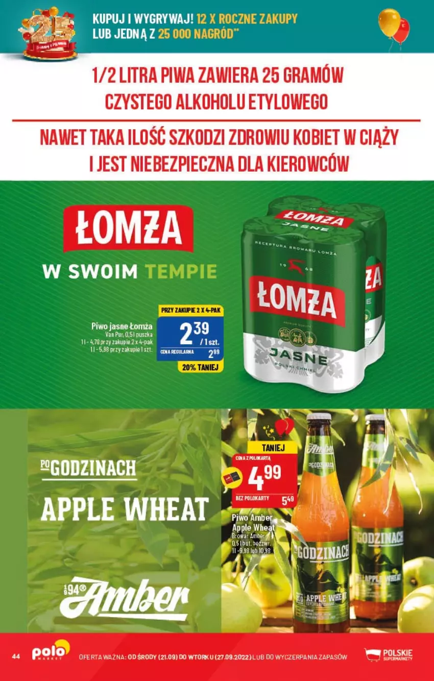 Gazetka promocyjna PoloMarket - Gazetka pomocyjna - ważna 21.09 do 27.09.2022 - strona 44 - produkty: Gra, LANA, Piec, Piwa