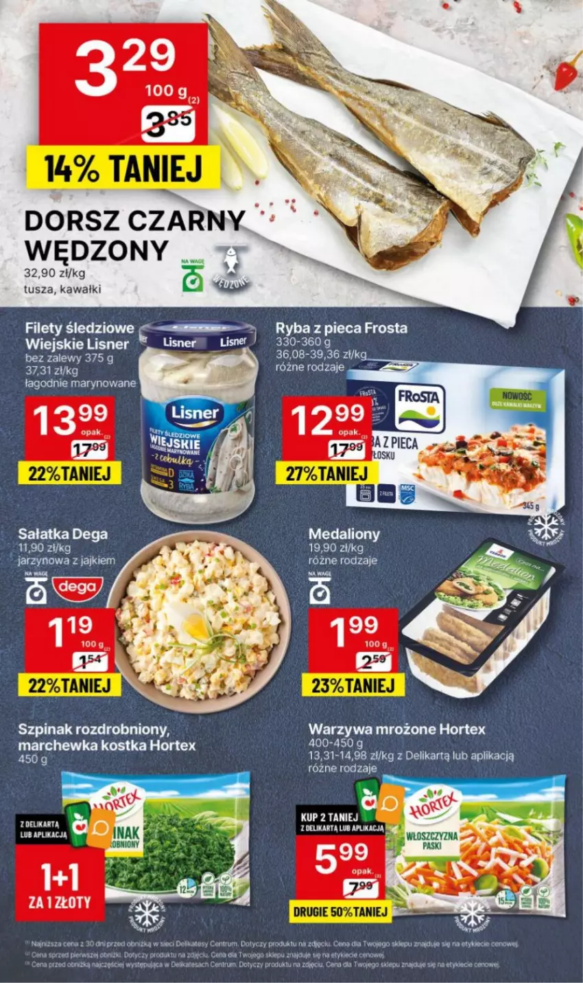 Gazetka promocyjna Delikatesy Centrum - NOWA GAZETKA Delikatesy Centrum od 8 stycznia! 8-14.01.2024 - ważna 08.01 do 14.01.2024 - strona 15 - produkty: Dega, Dorsz, Hortex, Kawa, Lion, Marchewka, Ocet, Rum, Sałat, Sałatka, Szpinak, Tusz, Wagi, Warzywa