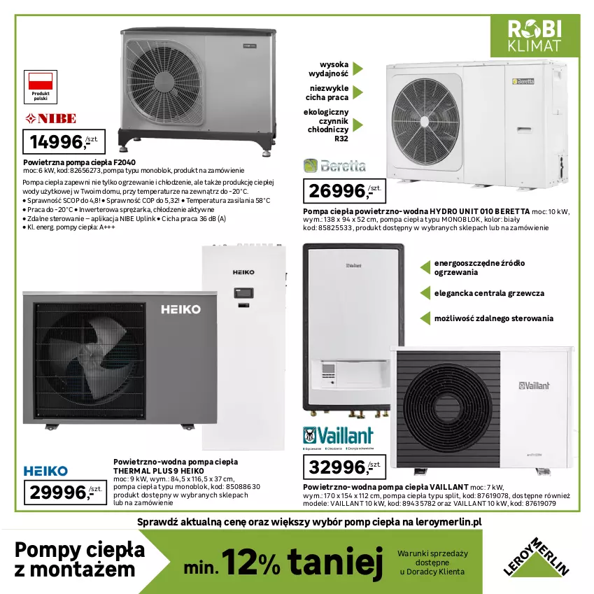 Gazetka promocyjna Leroy Merlin - Gazetka Leroy Merlin - ważna 06.03 do 25.04.2024 - strona 23 - produkty: Fa, Koc, Kocioł gazowy, Ogrzewanie, Pompa obiegowa, Silan, Sok, Woda