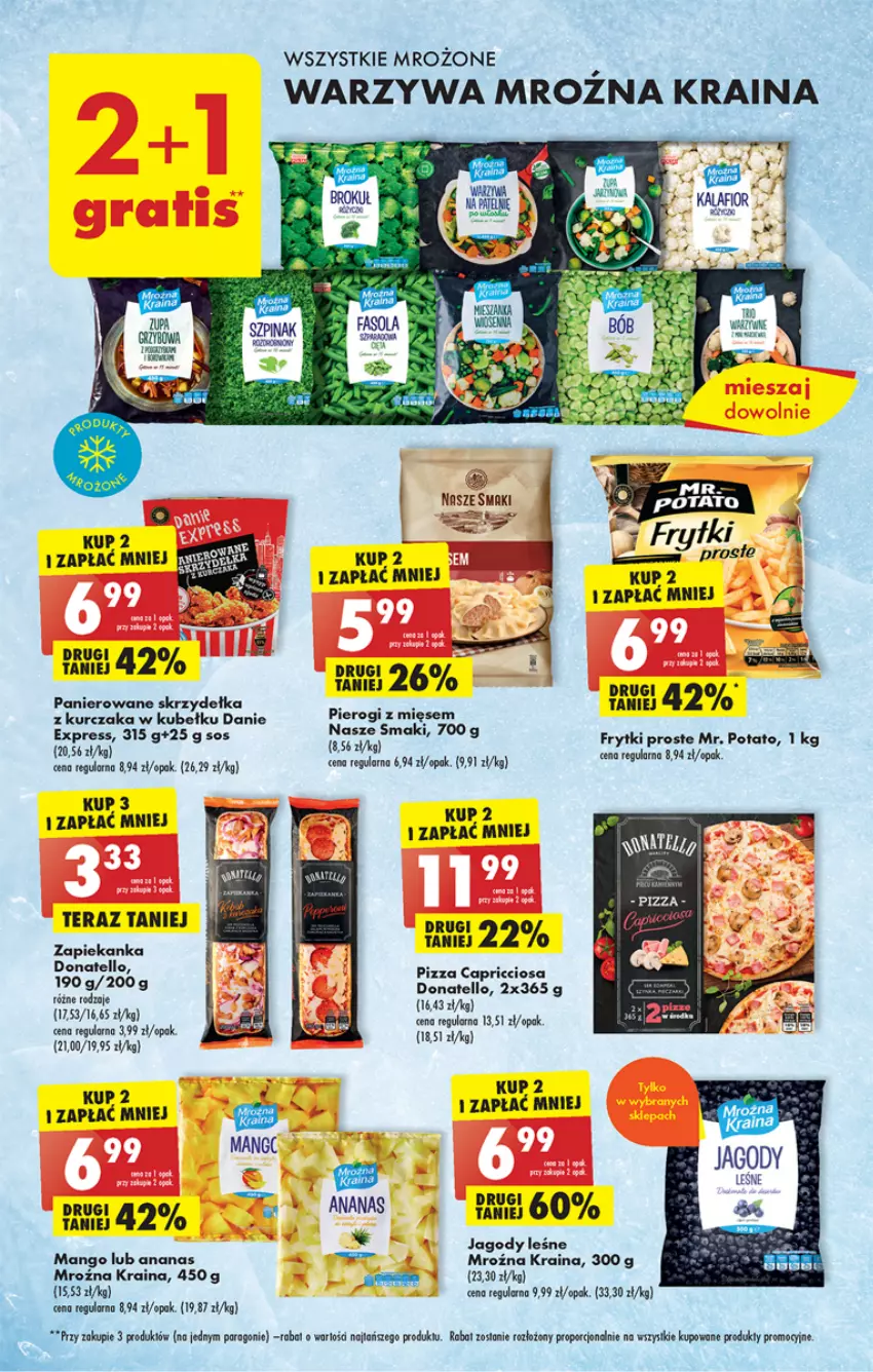 Gazetka promocyjna Biedronka - Gazetka - Biedronka.pl - ważna 06.03 do 11.03.2023 - strona 23 - produkty: Ananas, Frytki, Jagody, Kurczak, Mango, Pierogi, Pizza, Por, Sos, Tera, Warzywa, Zapiekanka