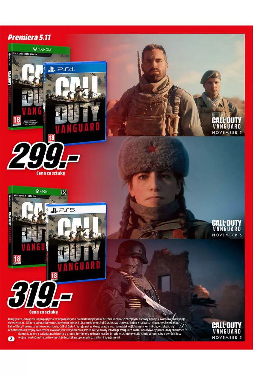 Gazetka promocyjna Media Markt - Gazetka Media Markt - ważna 01.11 do 30.11.2021 - strona 2 - produkty: Brutal, Call of Duty, Gra, Mus, Stek, Szal