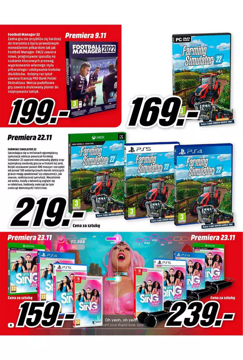 Gazetka promocyjna Media Markt - Gazetka Media Markt - ważna 01.11 do 30.11.2021 - strona 4 - produkty: Fa, Farming Simulator, Gra, Lion, Ser