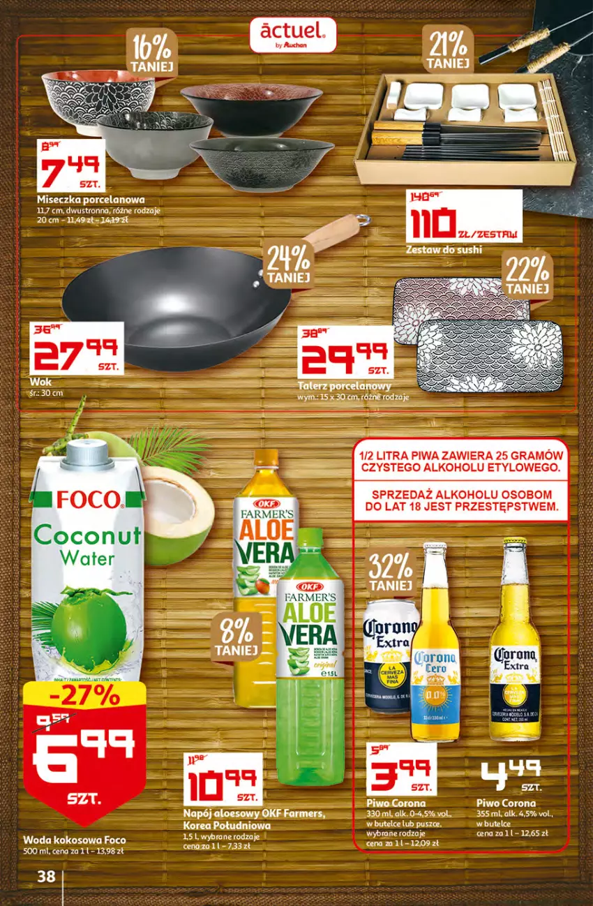 Gazetka promocyjna Auchan - Gazetka MAXI rewelacje Auchan Hipermarket - ważna 12.01 do 18.01.2023 - strona 38 - produkty: Fa, Gra, Kokos, Leon, Napój, Piwa, Piwo, Woda