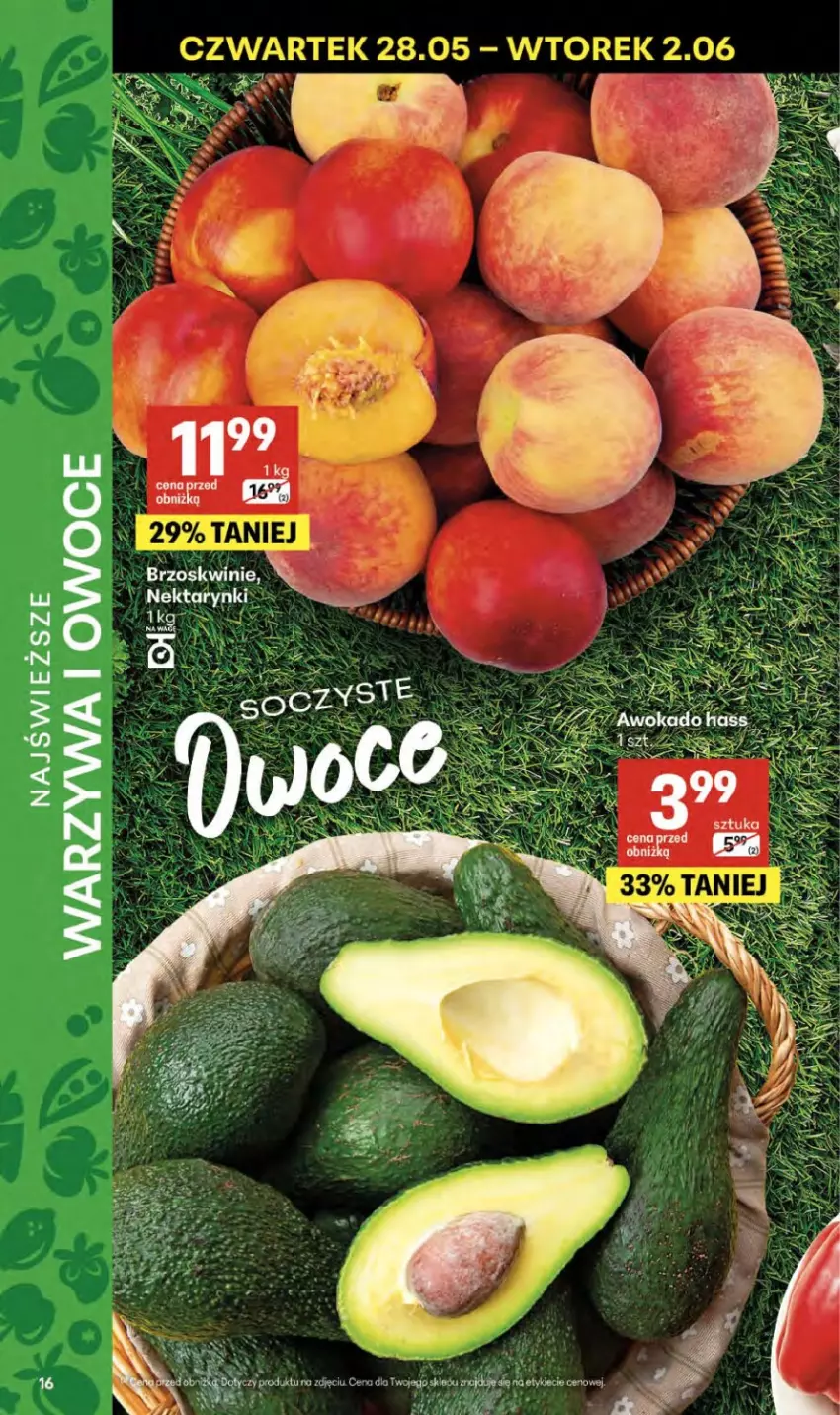 Gazetka promocyjna Delikatesy Centrum - Franczyza DC22 Czwartek - ważna 28.05 do 10.06.2026 - strona 16 - produkty: Brzoskwinie, Warzywa