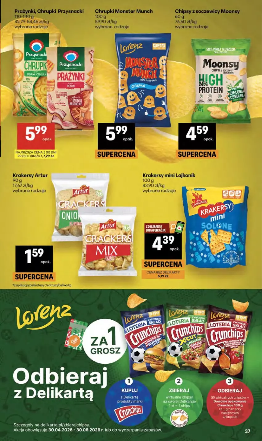 Gazetka promocyjna Delikatesy Centrum - Franczyza DC22 Czwartek - ważna 28.05 do 10.06.2026 - strona 37 - produkty: Chipsy, Crunchips, Fa