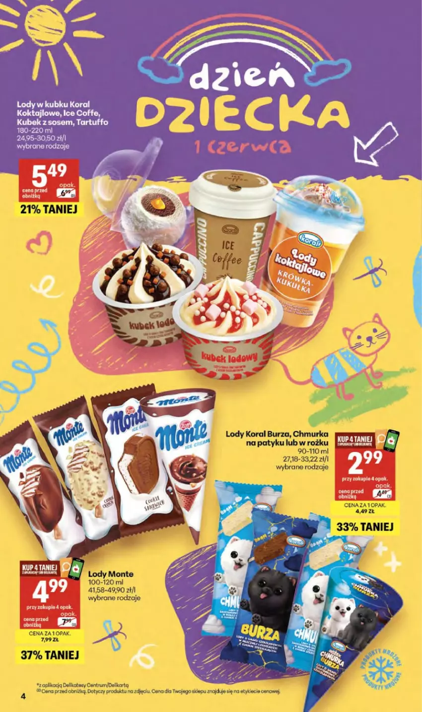 Gazetka promocyjna Delikatesy Centrum - Franczyza DC22 Czwartek - ważna 28.05 do 10.06.2026 - strona 4 - produkty: Lody, Monte, Oral B, Rum