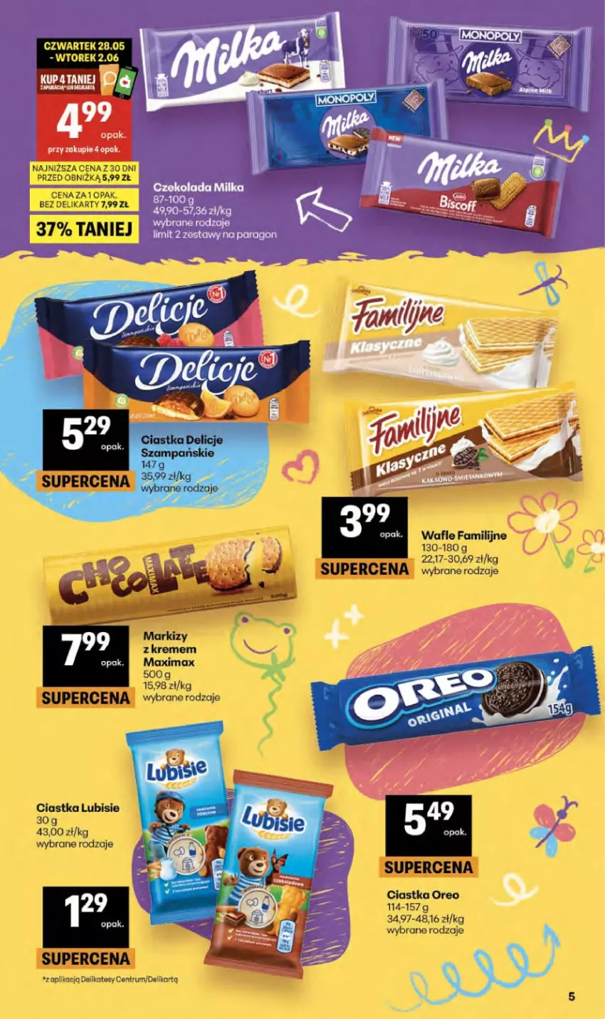 Gazetka promocyjna Delikatesy Centrum - Franczyza DC22 Czwartek - ważna 28.05 do 10.06.2026 - strona 5 - produkty: Ciastka, Delicje