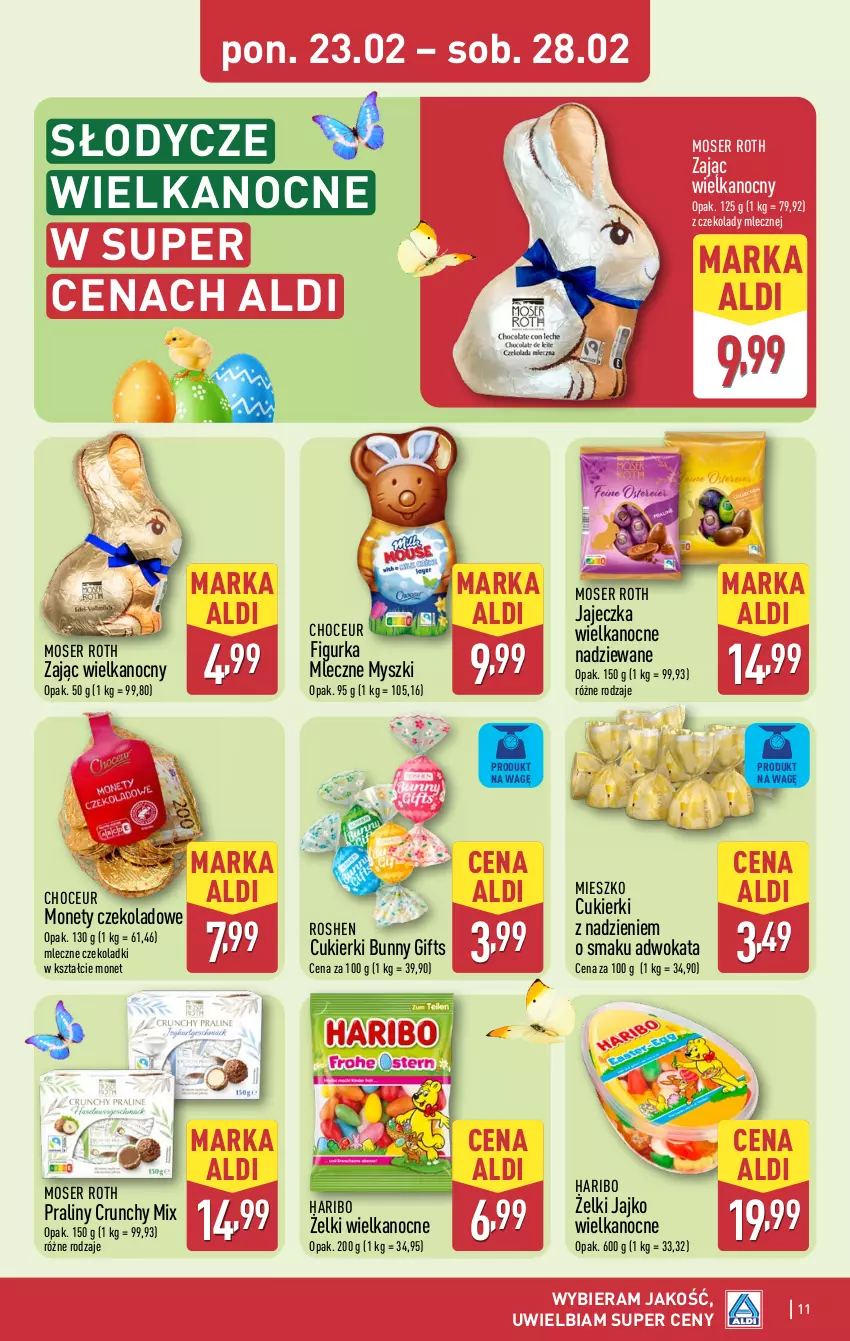 Gazetka promocyjna Aldi - Oferta weekendowa - ważna 26.02 do 28.02.2026 - strona 11 - produkty: Cukier, Cukierki, Haribo, Moser Roth, Mysz, Praliny, Ser
