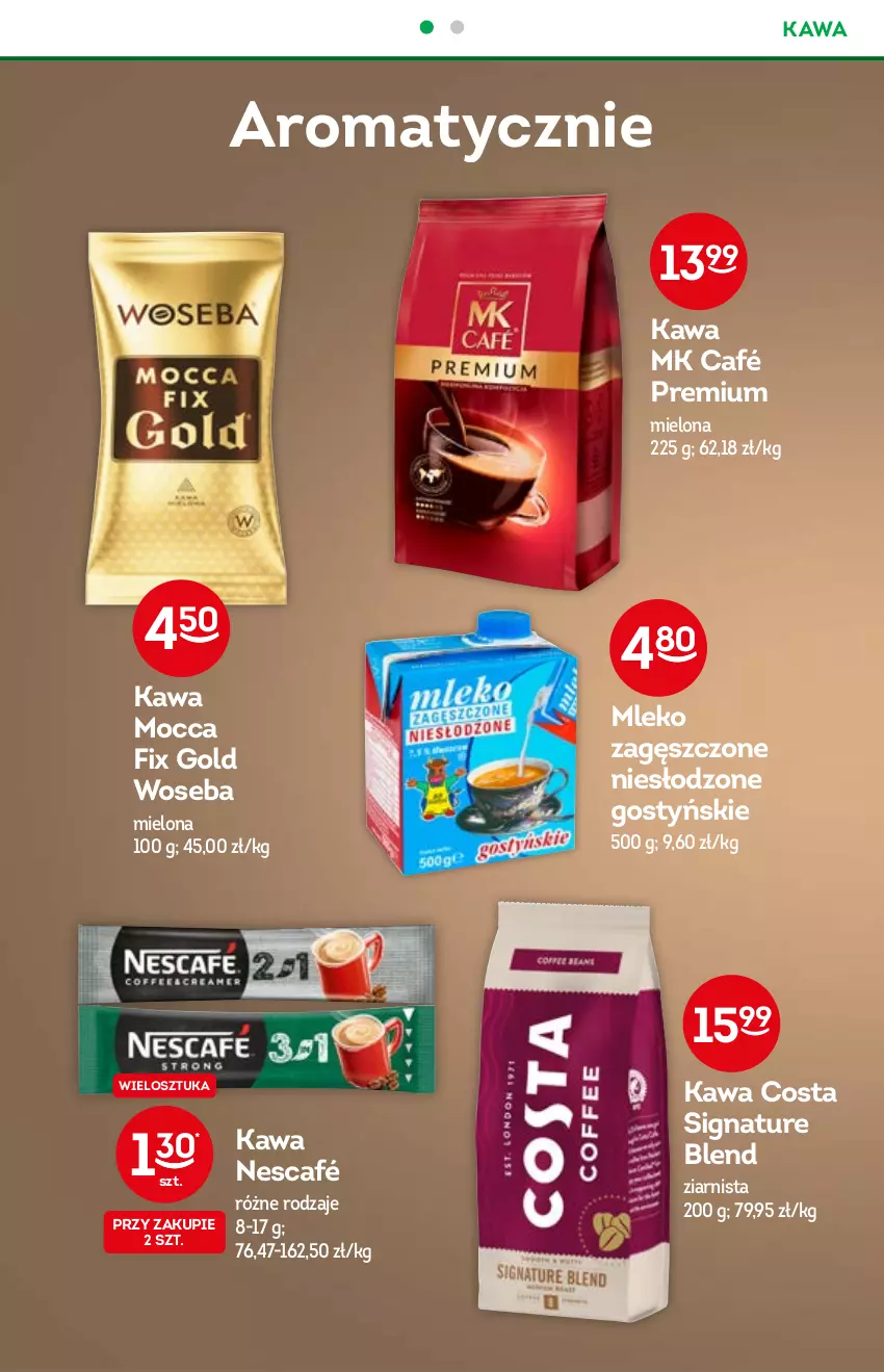 Gazetka promocyjna Żabka - ważna 27.10 do 09.11.2021 - strona 44 - produkty: Kawa, Mleko, Mleko zagęszczone, Mocca Fix Gold, Nescafé, Woseba