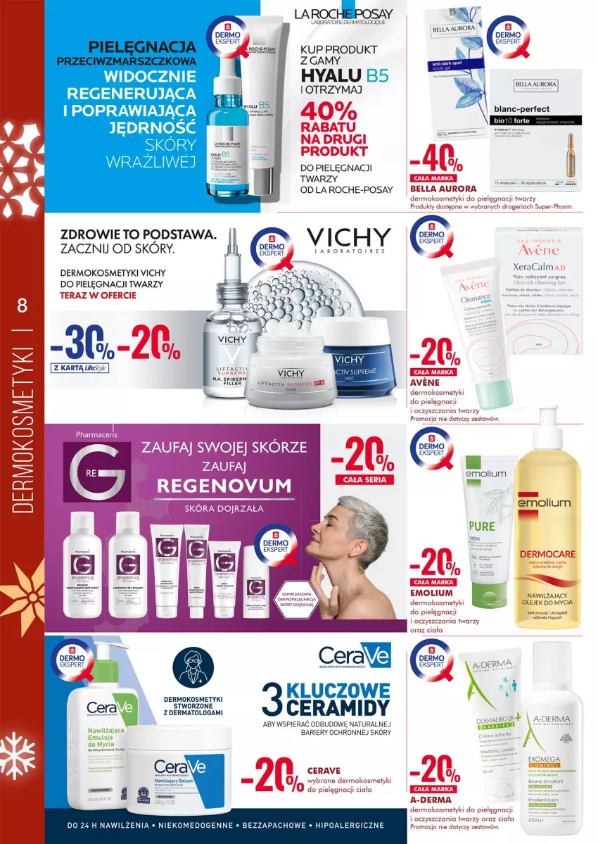 Gazetka promocyjna Super Pharm - Gazetka - ważna 11.01 do 25.01.2022 - strona 8 - produkty: A-derma, Amol, Bell, Bella, CeraVe, Emolium, Gra, Kosmetyki do pielęgnacji, La Roche-Posay, LG, Mop, Olej, Tago, Vichy, XeraCalm, Zdrowie