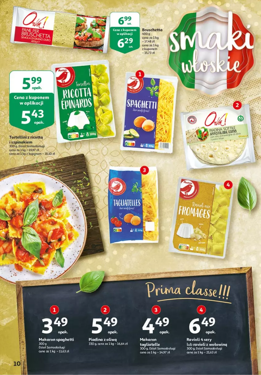 Gazetka promocyjna Auchan - 25 Urodziny #3 Hipermarkety - ważna 06.05 do 13.05.2021 - strona 10 - produkty: Fa, Makaron, Ser, Spaghetti, Szpinak, Tagliatelle