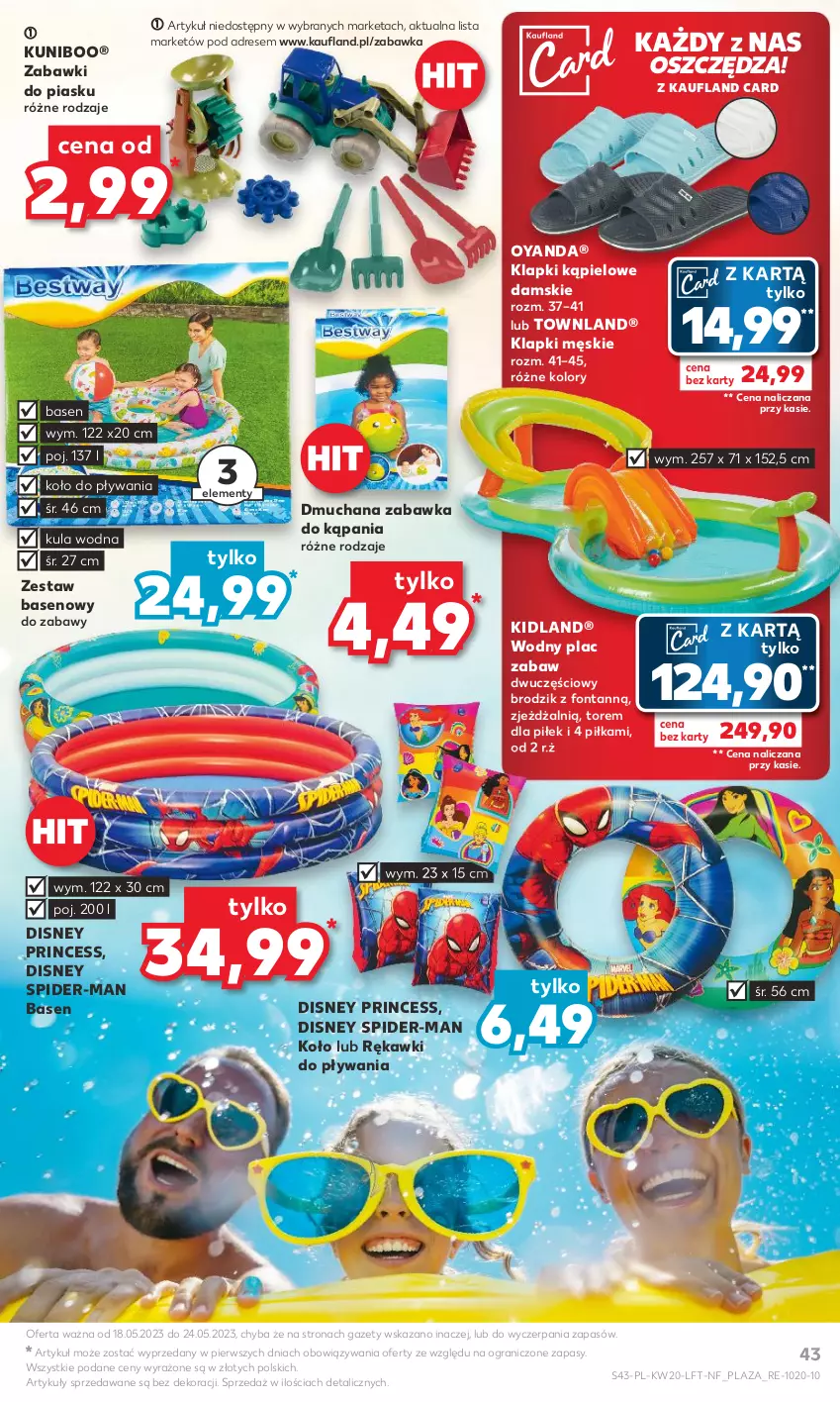 Gazetka promocyjna Kaufland - Gazetka tygodnia - ważna 18.05 do 24.05.2023 - strona 43 - produkty: Brodzik, Disney, Dres, Gra, Klapki, Zabawka