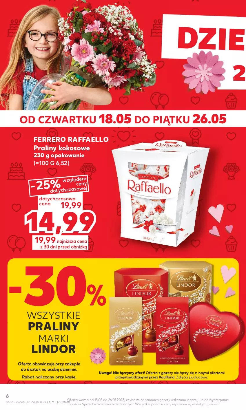 Gazetka promocyjna Kaufland - Gazetka tygodnia - ważna 18.05 do 24.05.2023 - strona 6 - produkty: Fa, Ferrero, Kokos, Lindor, Praliny, Raffaello, Waga