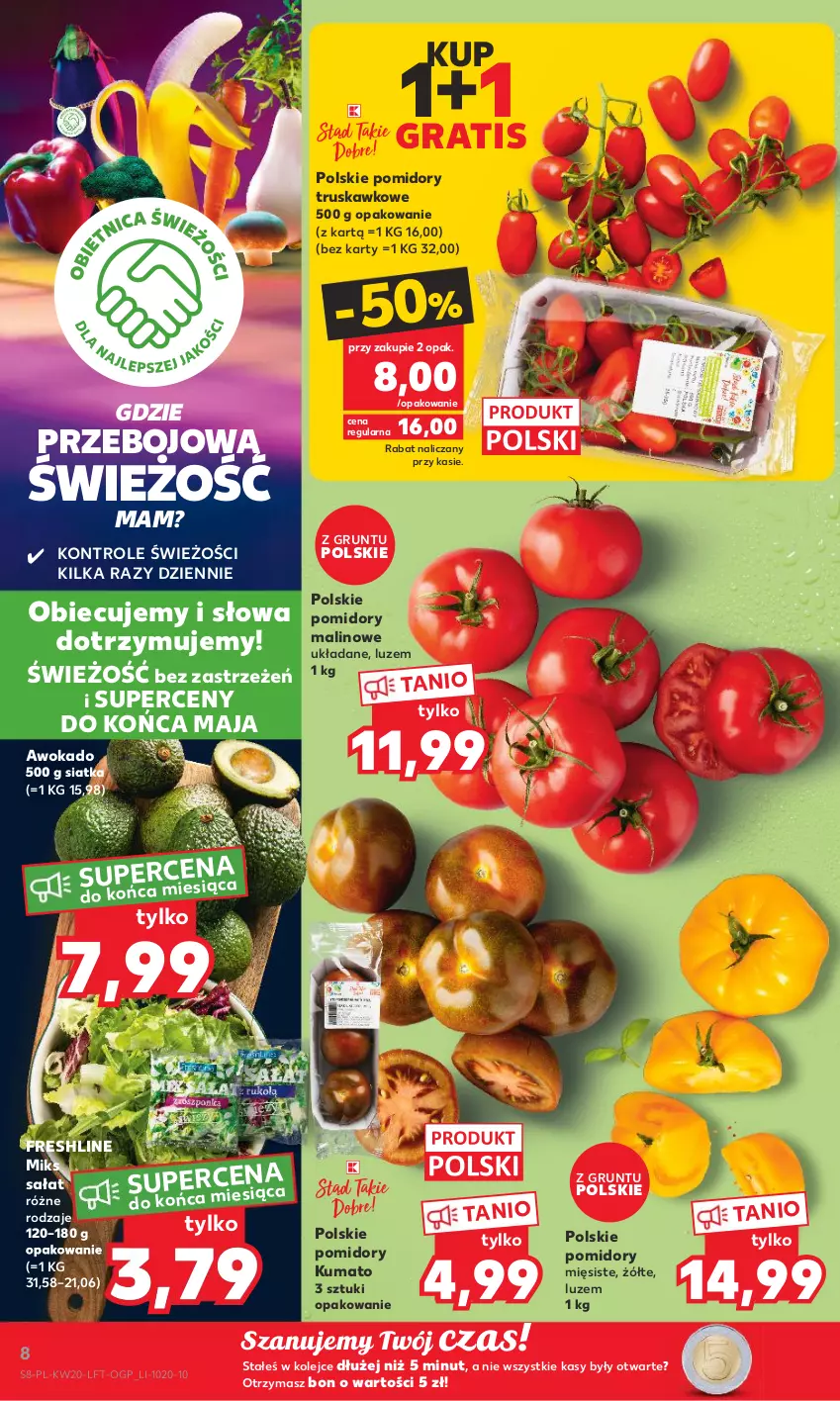 Gazetka promocyjna Kaufland - Gazetka tygodnia - ważna 18.05 do 24.05.2023 - strona 8 - produkty: Gra, Grunt, Olej, Pomidory, Sałat, Siatka