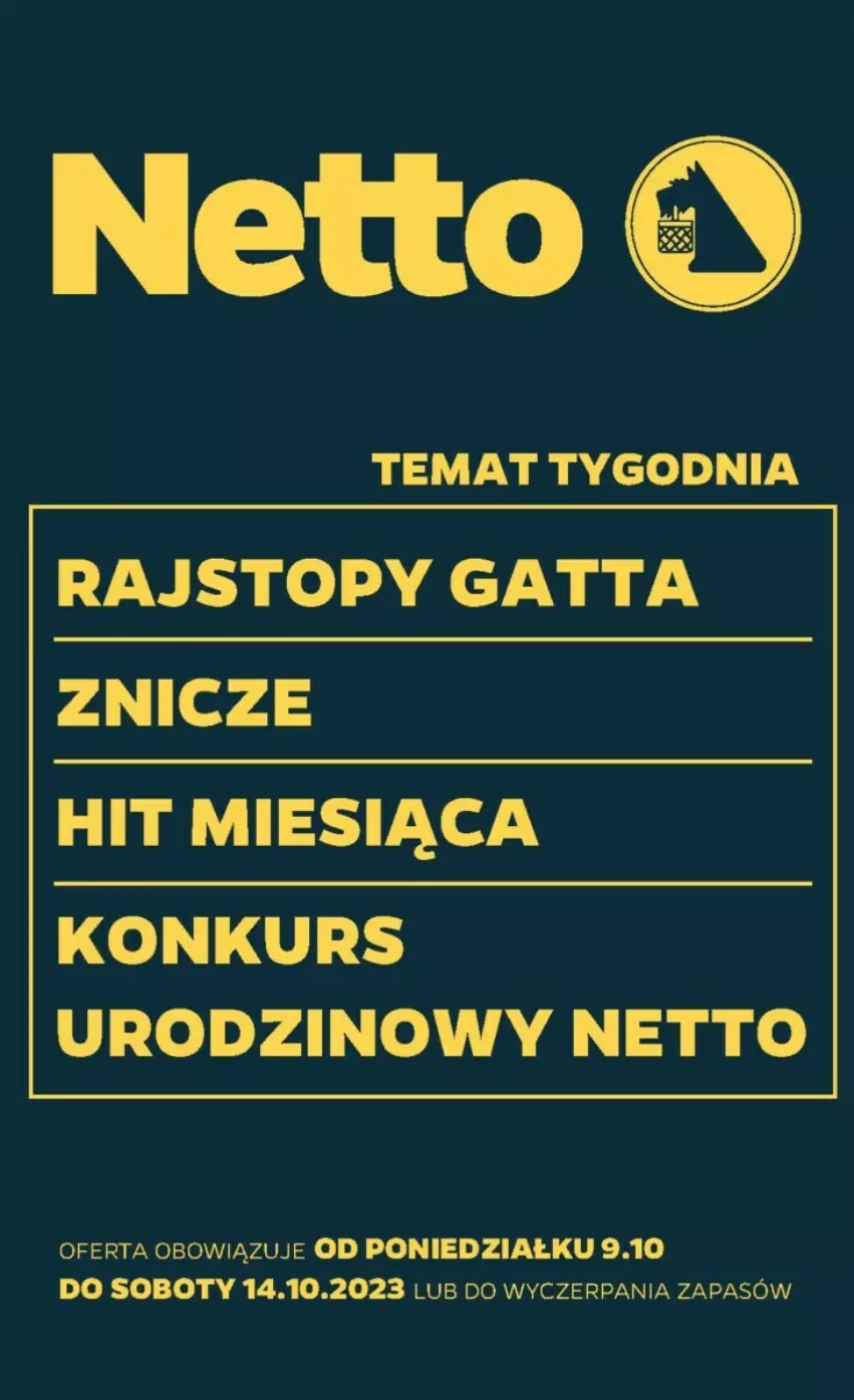 Gazetka promocyjna Netto - ważna 09.10 do 15.10.2023 - strona 1 - produkty: Gatta, Rajstopy, Top, Znicz