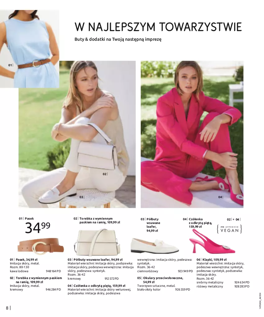 Gazetka promocyjna Bonprix - IMPREZOWY PRZEWODNIK - ważna 22.04 do 22.07.2024 - strona 10 - produkty: Buty, Kawa, Klapki, Pasek, Półbuty, Torebka