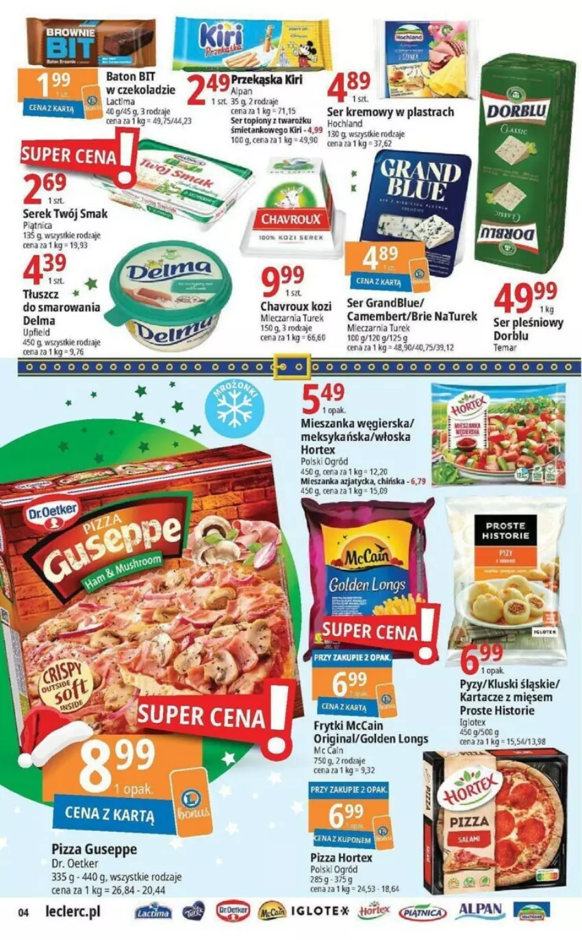 Gazetka promocyjna E Leclerc - ważna 21.11 do 02.12.2023 - strona 27 - produkty: Dr. Oetker, Frytki, Gin, Hortex, McCain, Miecz, Ogród, Piątnica, Pizza, Ser, Ser topiony, Serek, Top, Twój Smak