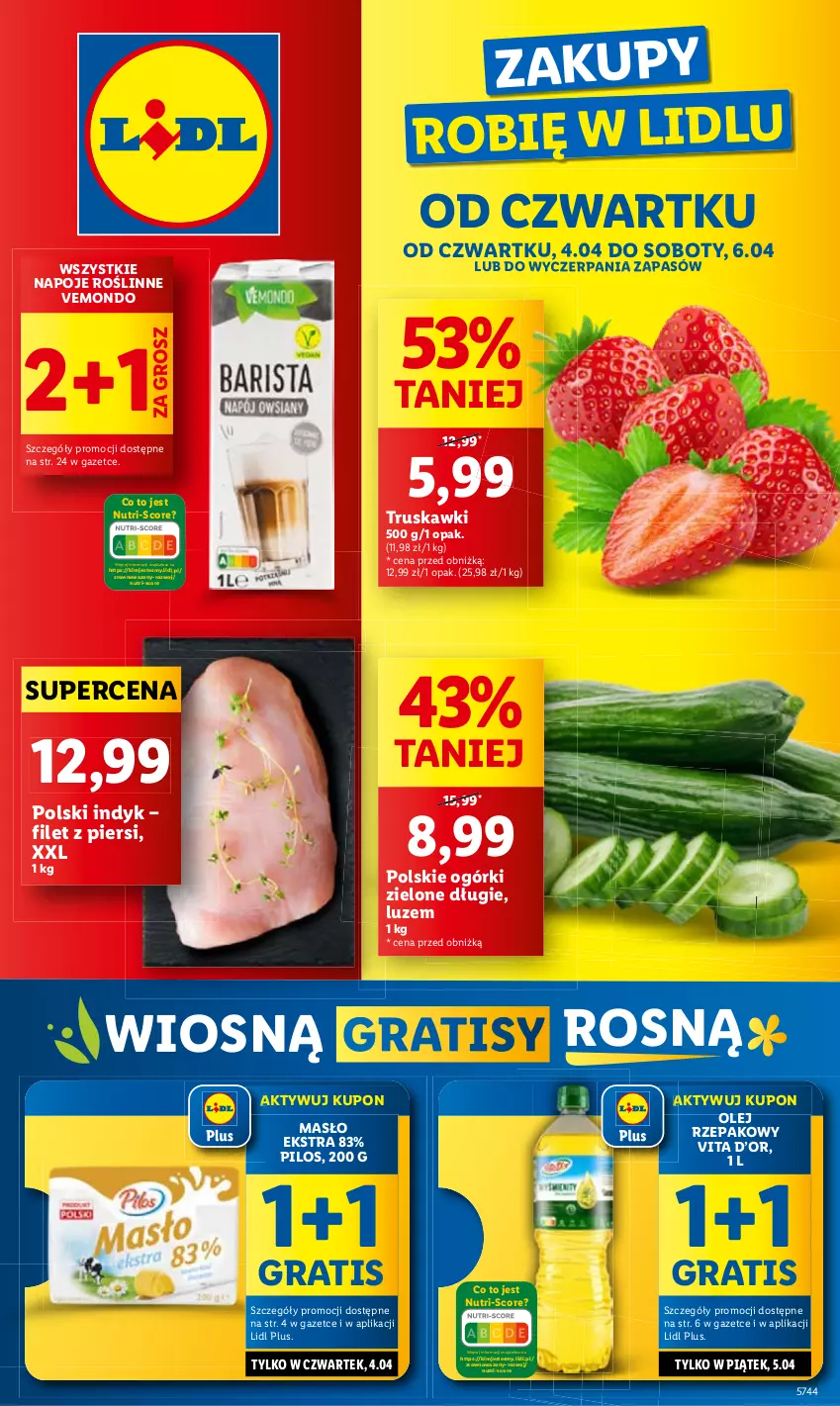 Gazetka promocyjna Lidl - GAZETKA - ważna 04.04 do 06.04.2024 - strona 1 - produkty: Gra, Olej, Olej rzepakowy, Pilos, Wazon