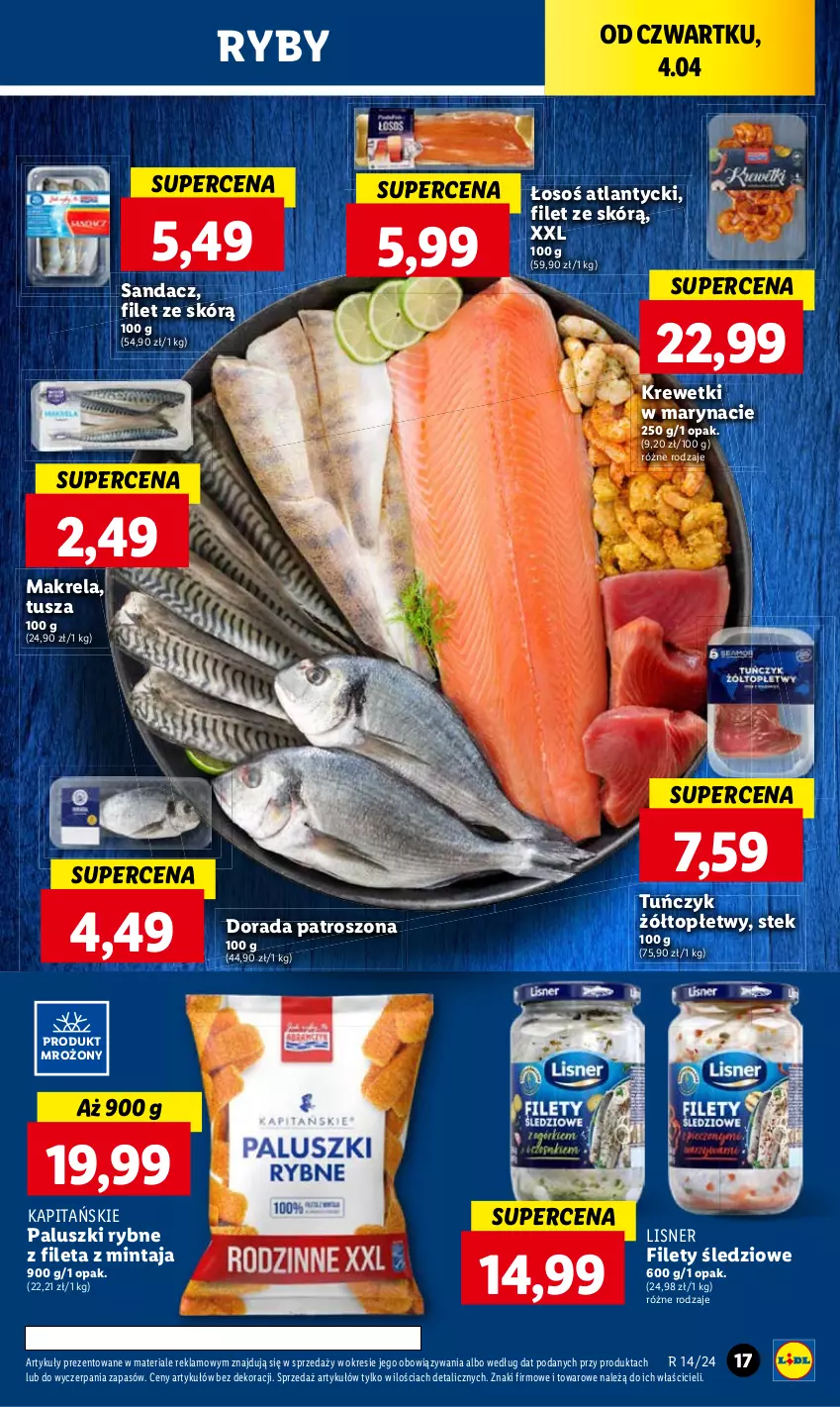 Gazetka promocyjna Lidl - GAZETKA - ważna 04.04 do 06.04.2024 - strona 21 - produkty: Krewetki, Stek, Top