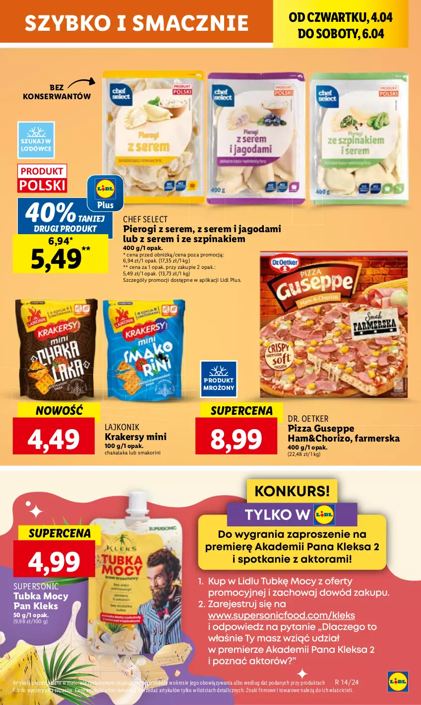 Gazetka promocyjna Lidl - GAZETKA - ważna 04.04 do 06.04.2024 - strona 27 - produkty: Dr. Oetker, Lajkonik, Pizza, Ser