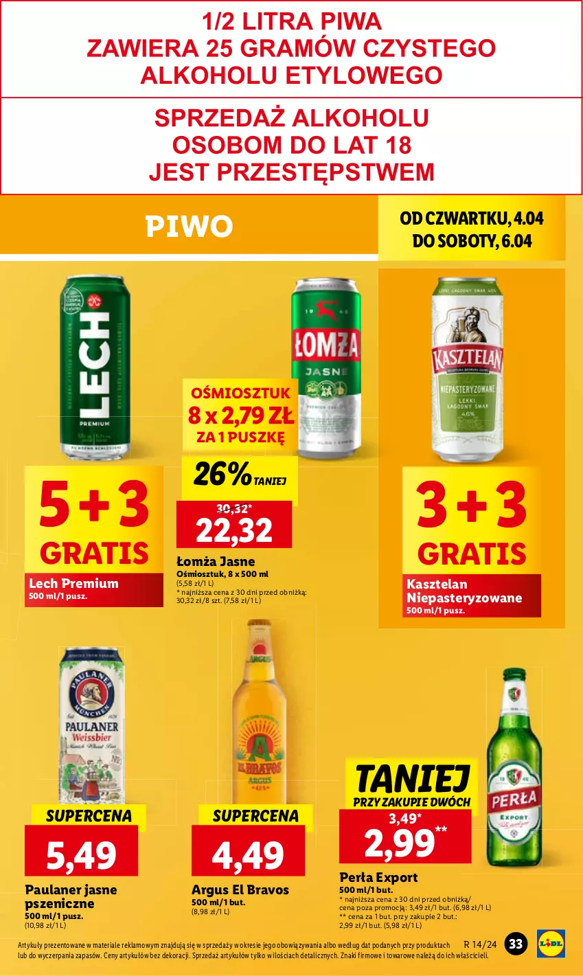 Gazetka promocyjna Lidl - GAZETKA - ważna 04.04 do 06.04.2024 - strona 39 - produkty: Gra, Piwo, Por