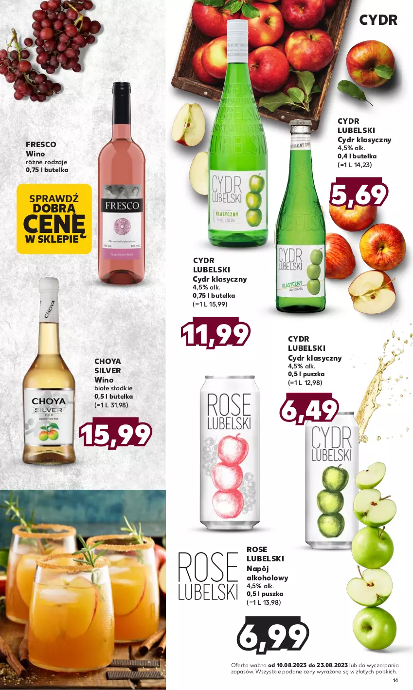 Gazetka promocyjna Kaufland - Barek Kauflandu - ważna 10.08 do 23.08.2023 - strona 14 - produkty: Fresco, Napój, Wino, Wino białe