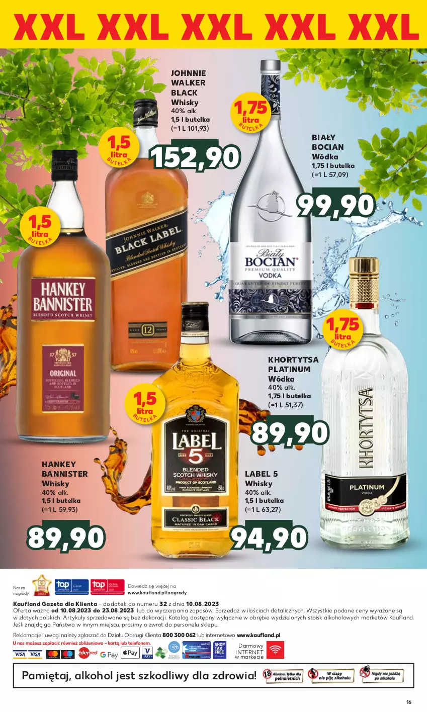 Gazetka promocyjna Kaufland - Barek Kauflandu - ważna 10.08 do 23.08.2023 - strona 16 - produkty: Biały Bocian, Johnnie Walker, Lack, Mięta, Wagi, Whisky, Wódka