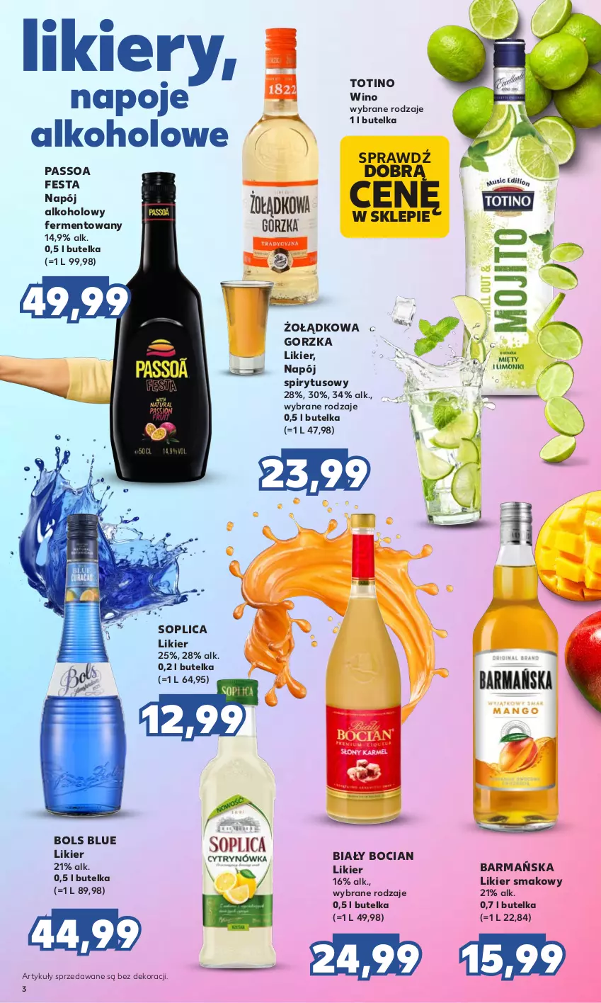 Gazetka promocyjna Kaufland - Barek Kauflandu - ważna 10.08 do 23.08.2023 - strona 3 - produkty: Biały Bocian, Bols, Likier, Napój, Napoje, Soplica, Wino